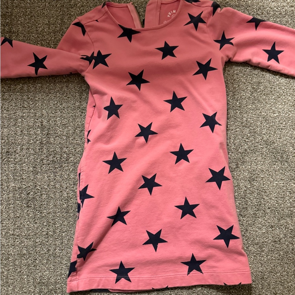 Primary Coral Dress with Black Accents